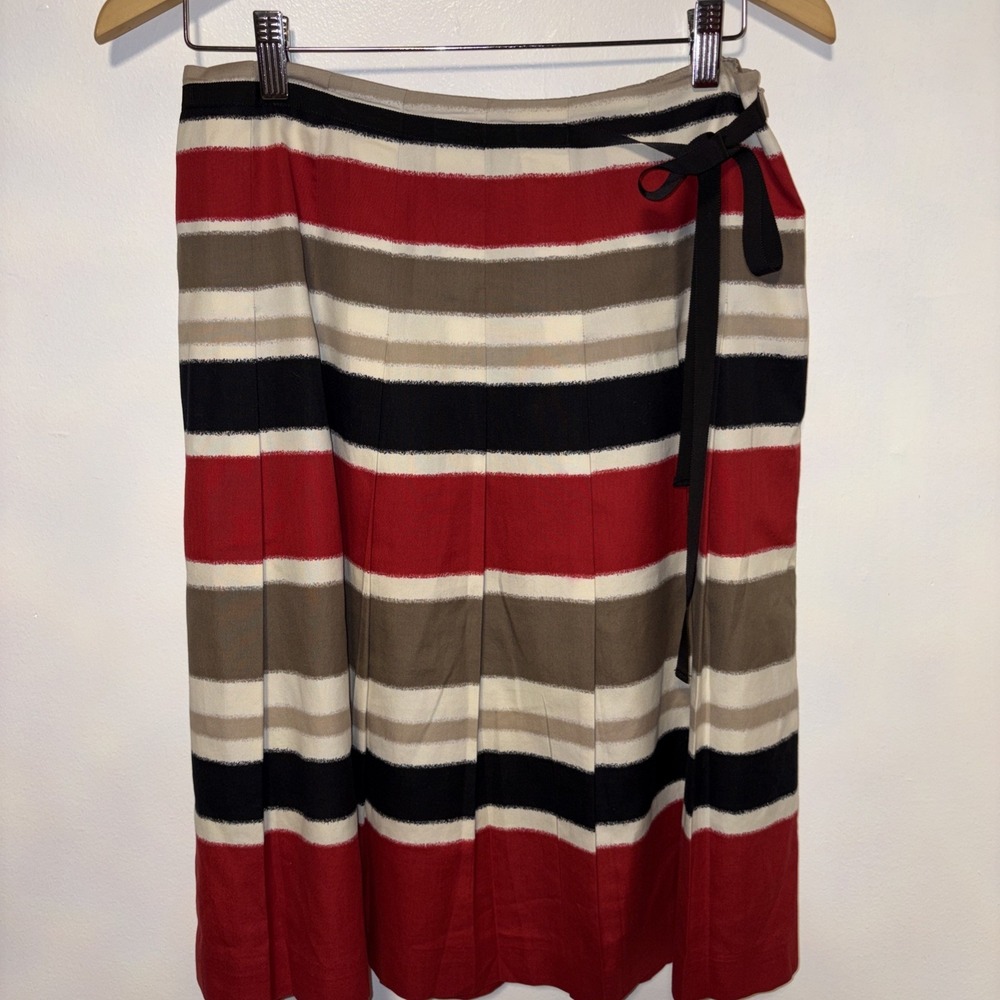 Talbots women's 10 boho stripedl print flare skirt Office Fairycore Brunch